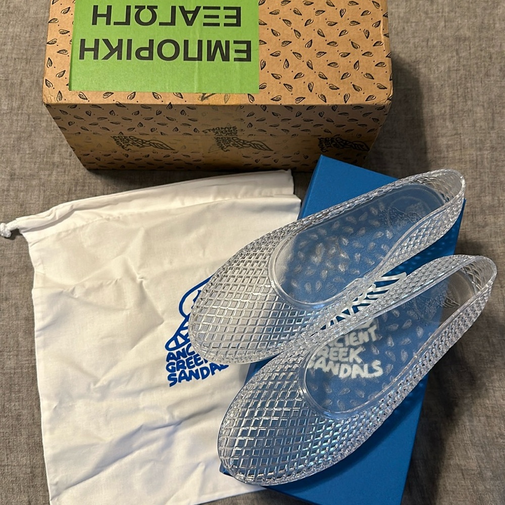 Ancient Greek Sandals Iro Jelly Clear - Size 40